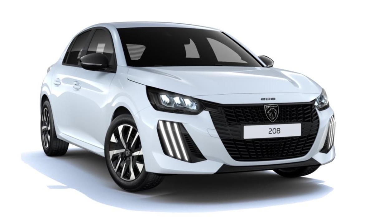 Peugeot 208 front three-quarter studio photograph